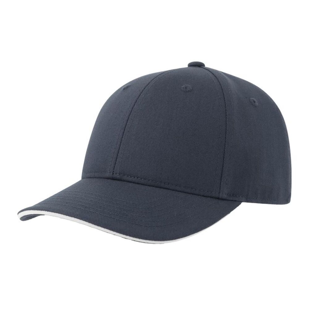 Atlantis Unisex Adult Liberty Sandwich 6 Panel Sustainable Cap / Navy/White